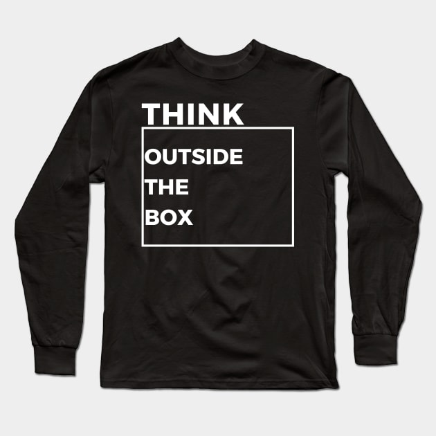 Unbounded Vision: Think Outside the Box Long Sleeve T-Shirt by neverland-gifts